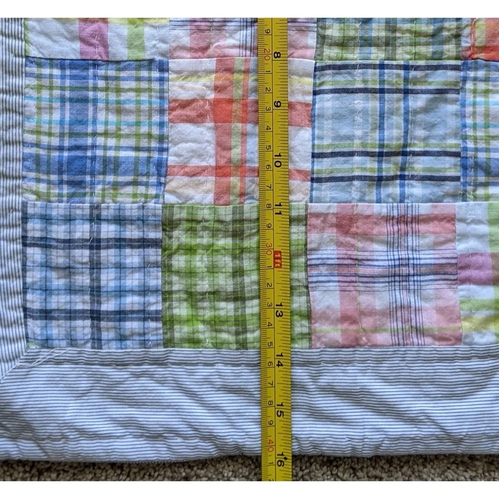 2 NAUTICA Patchwork Quilt Pillow Cover Sham 16x16